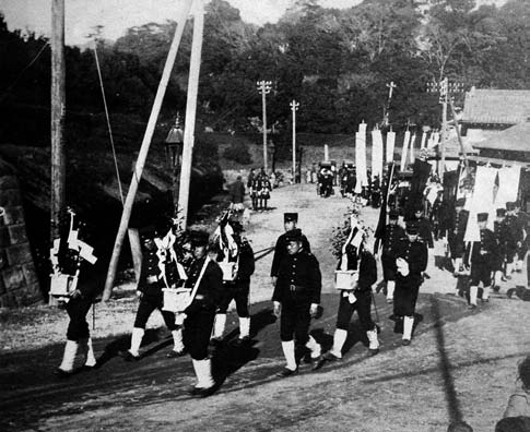 photo of a military procession