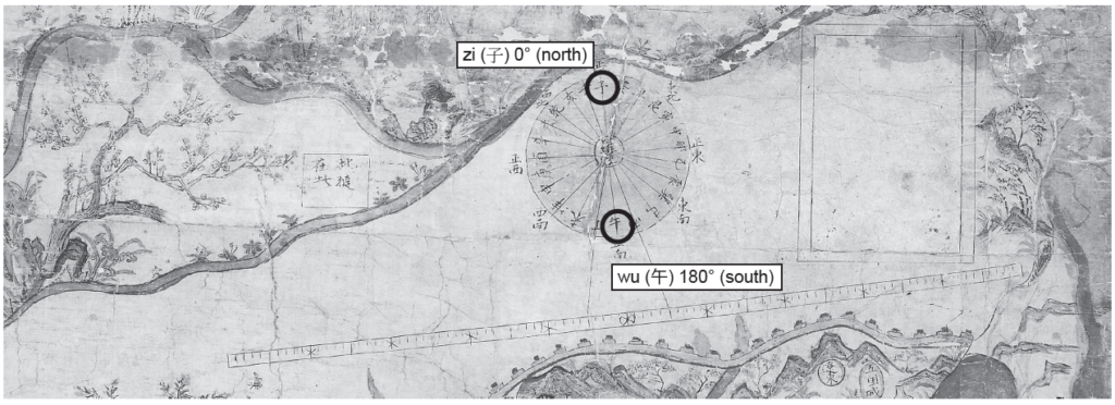photo of a map compass