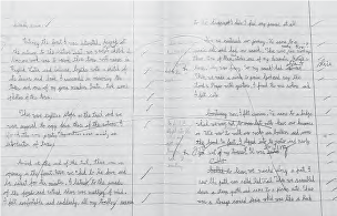 photo of handwritten text