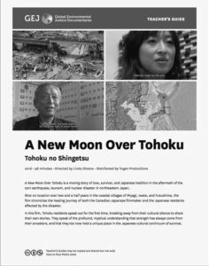 Cover of the teacher's guide for A New Moon Over Tohoku