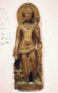 In Buddhism, Avalokiteśvara (Sanskrit: अवलोकितेश्वर, IPA: /ˌʌvəloʊkɪˈteɪʃvərə/[1]), also known as Avalokitasvara, is a bodhisattva who contains the compassion of all Buddhas and is the principal attendant of Amitabha Buddha on the right. He has 108 avatars, the most notable of which is Padmapāṇi (the lotus bearer). He is variably depicted, described, and portrayed as either male or female in different cultures.[2] Guanyin is one of the female depictions of Avalokiteśvara that appears in East Asia.