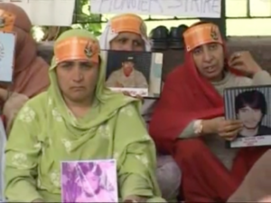 Women protesting for information about their disappeared sons, fathers, brothers and husbands.