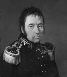 portrait painting of a man in military uniform