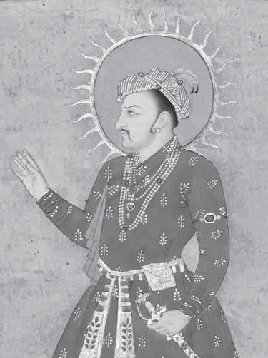 illustration of a man in elegant robe with a sun halo around his head