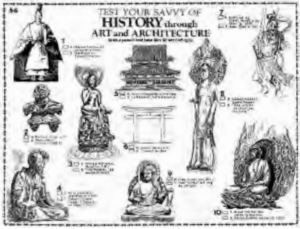 Workbook page of Chinese Art and Architecture 