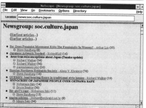 Figure1 A usenet page