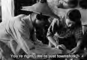 a screencap that says "you're right. we're just townsfolk"