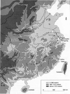 map of china showing the rivers