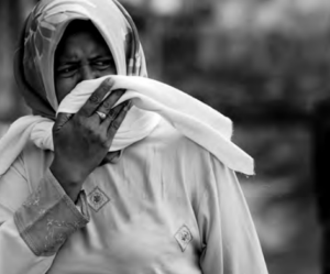 Image of a woman with sad face