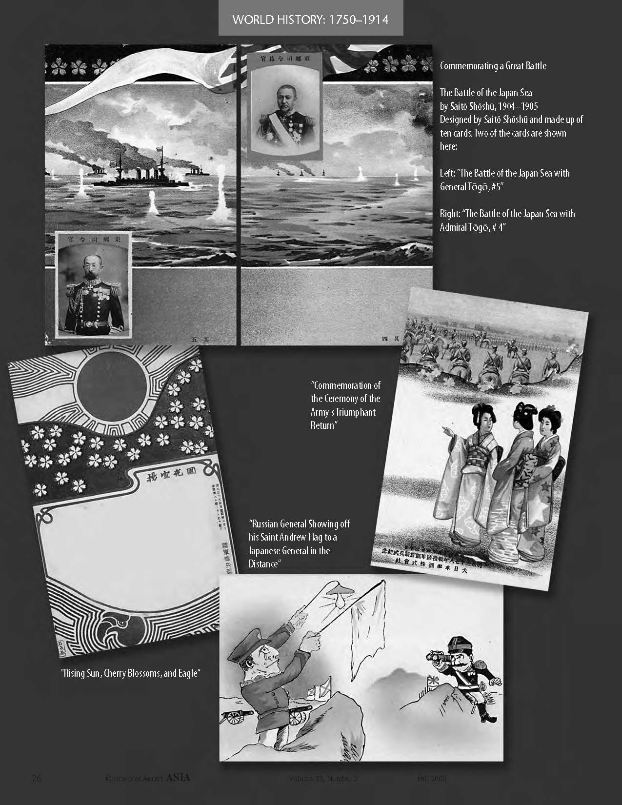 photos of several postcards and images